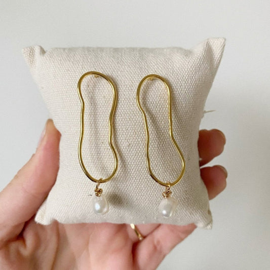 Fine Lines long met zoetwaterparel - Algarrada Melissa