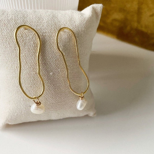 Fine Lines long met zoetwaterparel - Algarrada Melissa