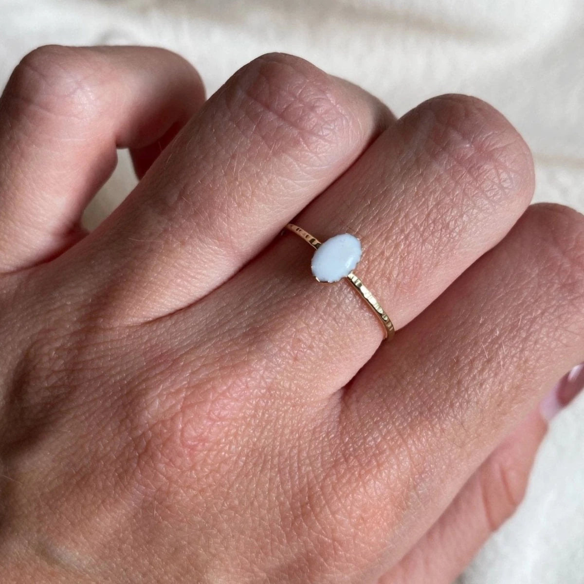 Moedermelk ring met ovale steen - Algarrada Melissa