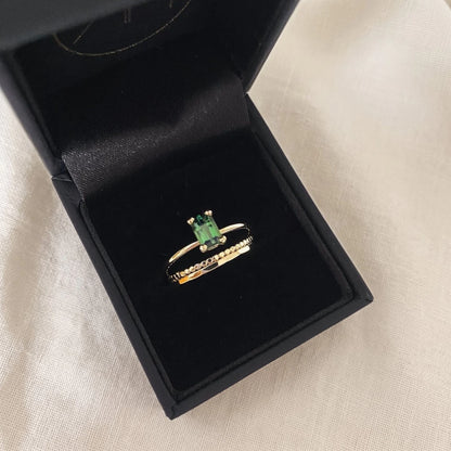Ring met groene toermalijn in 14K goud - Algarrada Melissa