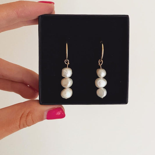 Oorringen met zoetwaterparels - Algarrada Melissa