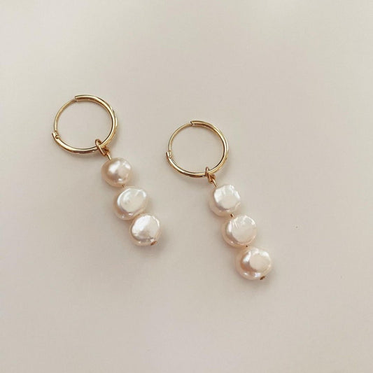 Oorringen met zoetwaterparels - Algarrada Melissa
